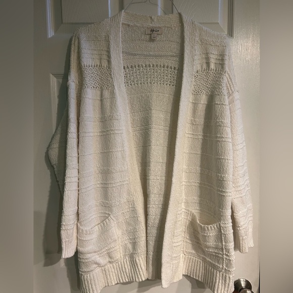 Style & Co Bouclé Knit Cardigan Sweater Women’s Size Large - Picture 1 of 5
